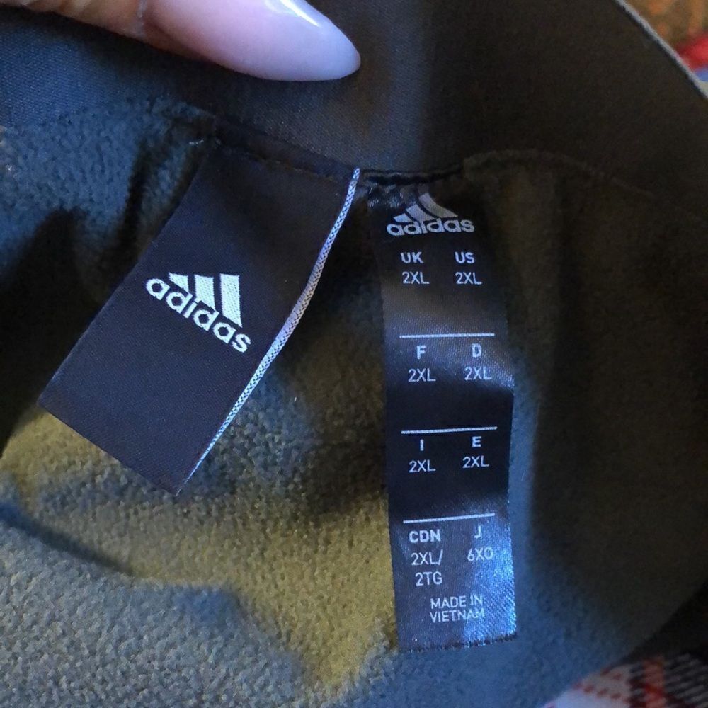 Adidas dark green zip up jacket light - Picture 4 of 6